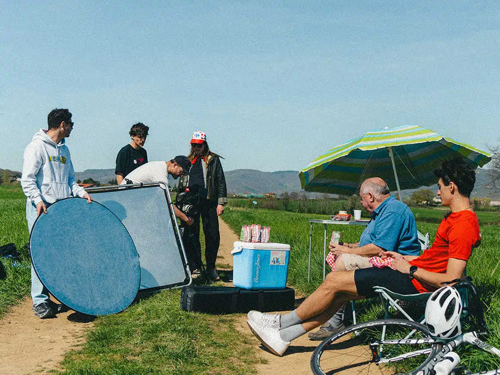 Photo backstage tournage Cochonou - Florian Debernardi et son équipe technique